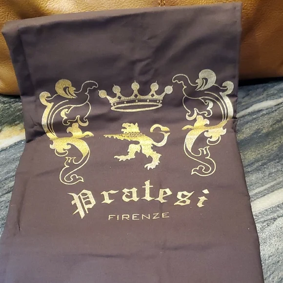 Pratesi Firenze,Elegant Brown Leather Shoulder Bag - Picture 11 of 17